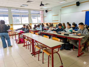 Élèves en classe en présentiel à Verdun 3 Liban